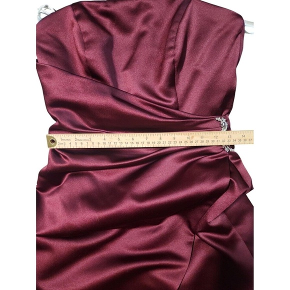 David's Bridal Burgundy Dress Women's Size 4 - Picture 7 of 8